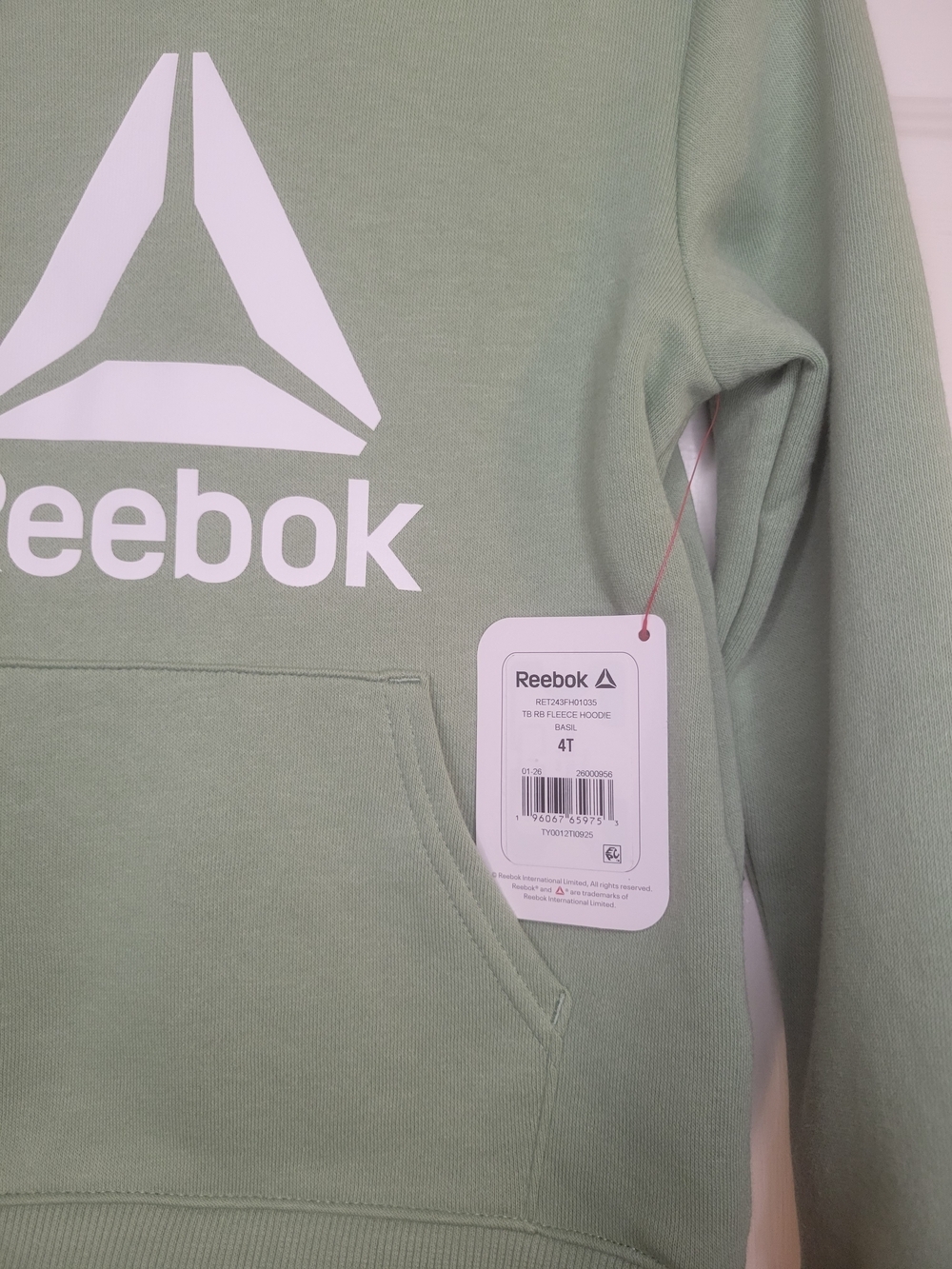 Reebok Kids' Sage Green Logo Hoodie - Picture 3 of 7